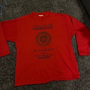 Red Graphic Long Sleeve Shirt size 0
